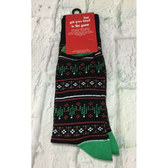 Ugly Christmas Socks "It's About to Get Ugly" Men's Crew Socks Shoe Size 7-12 - Picture 2 of 5